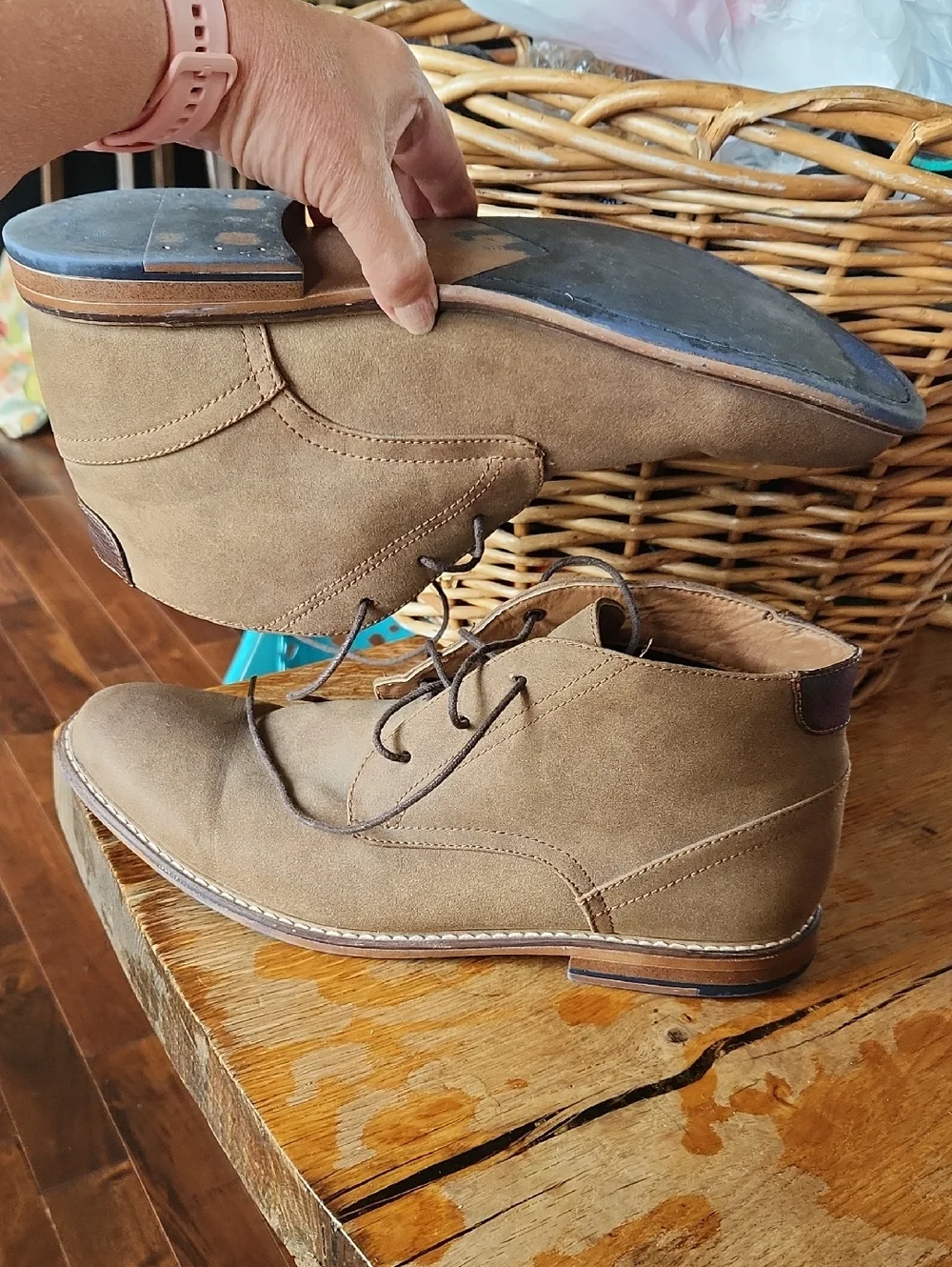 Madden M-Groves Men’s Lace-up Boots Faux‎ Leather sz 13 Brown Tan